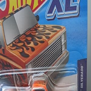 Hot Wheels Orange Flame 83 Chevy XL Truck 1/43 Scale